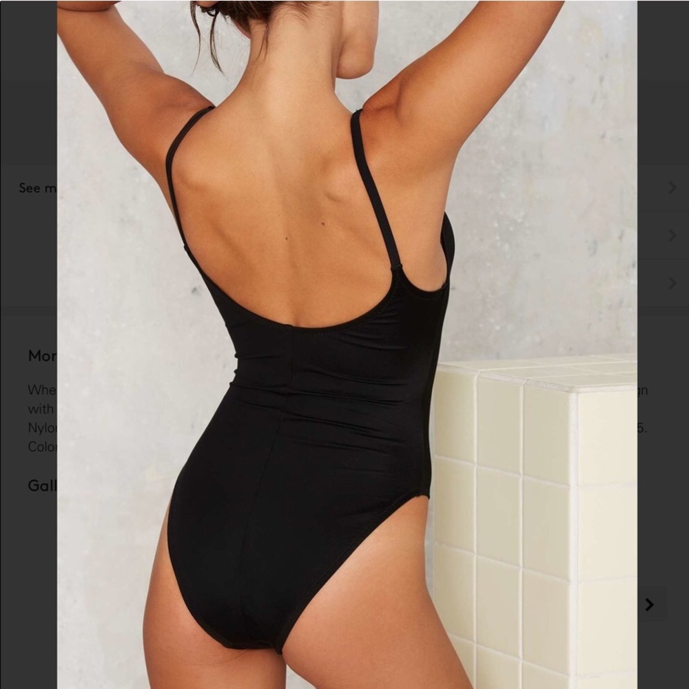 NASTY GAL|| BLACK HAYDEN ONE PIECE SWIM SUIT - Picture 3 of 8